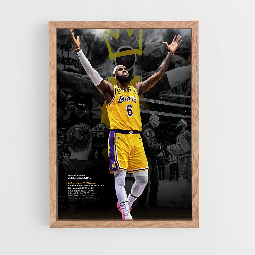 Poster Lebron James Basket Design iconique – affiche Basketball (vue 4)